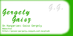 gergely gaisz business card